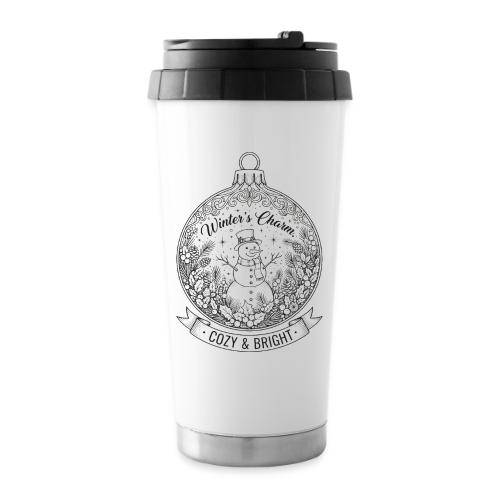 Festive Snowman T-Shirt - 16 oz Travel Mug