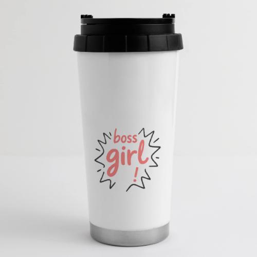 Boss Girl Bold Feminist Statement - 16 oz Travel Mug