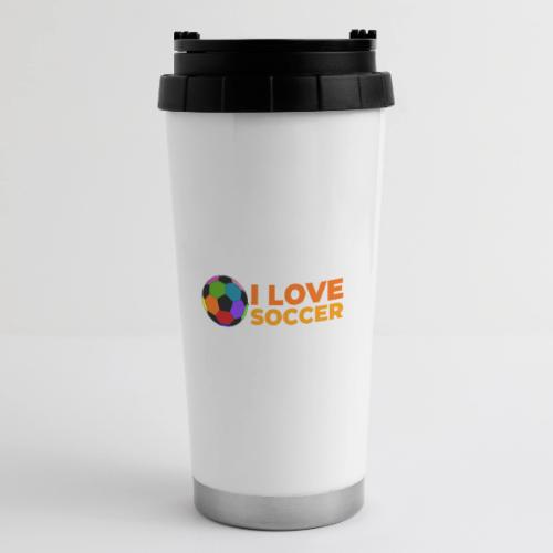 I Love Soccer - 16 oz Travel Mug