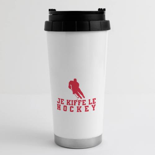I love hockey - 16 oz Travel Mug