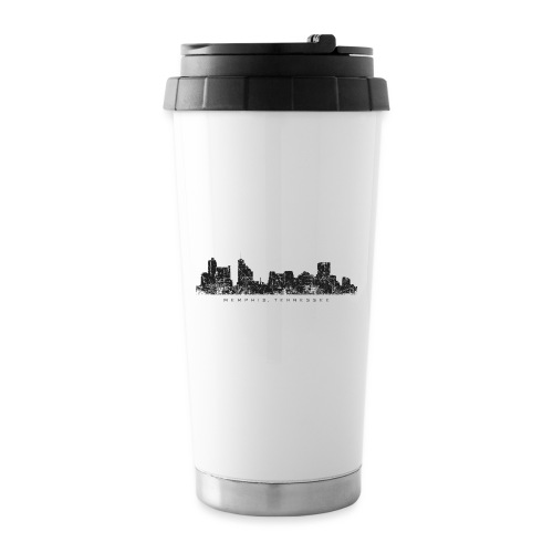 Memphis, Tennessee Skyline (Vintage Black) - 16 oz Travel Mug
