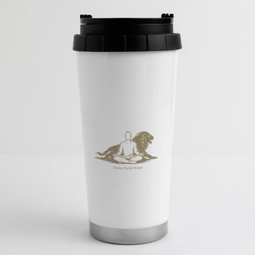 Silence Builds Kings Meditation Lion - 16 oz Travel Mug
