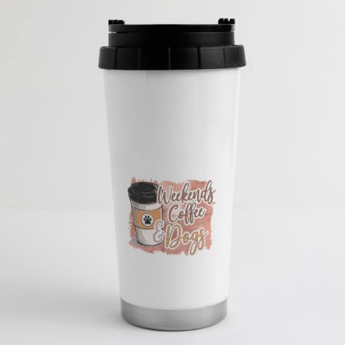Weekends Coffee And Dogs - 16 oz Travel Mug