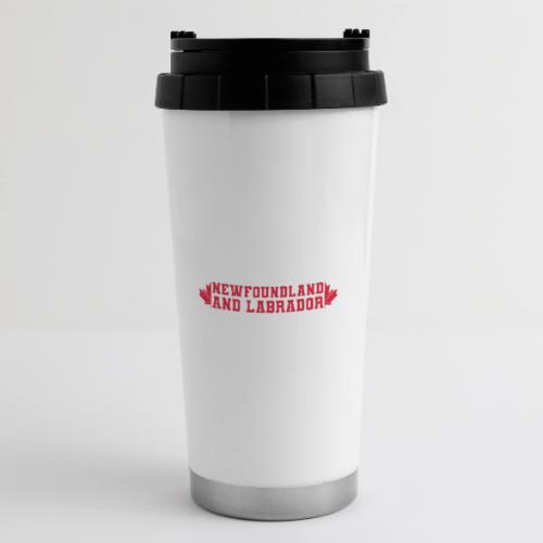 Newfoundland and Labrador with maple leaf - 16 oz Travel Mug