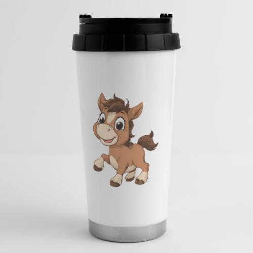 Playful Cartoon Baby Pony Full of Joy - 16 oz Travel Mug