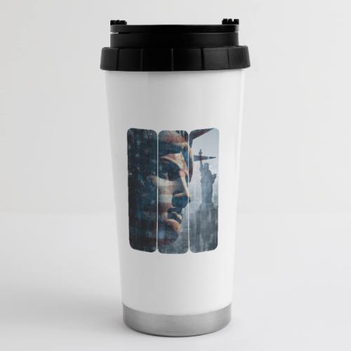 USA: Liberty in Three Visions - 16 oz Travel Mug