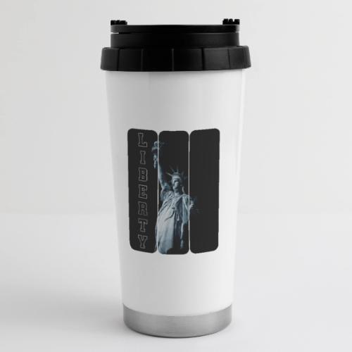 USA: Vertical Liberty - 16 oz Travel Mug