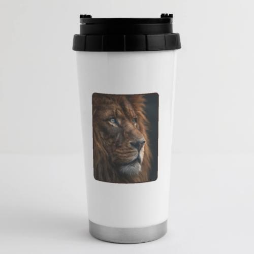 Lion Portrait Majestic Wildlife Design - 16 oz Travel Mug
