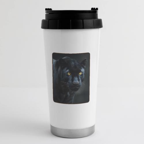 Black Panther Glowing Eyes Design - 16 oz Travel Mug