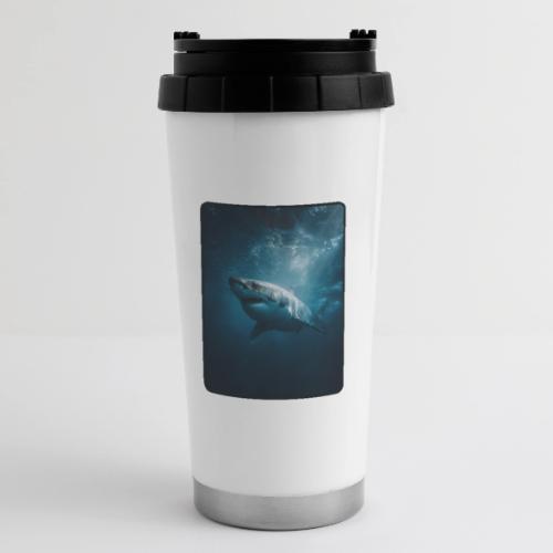 Great White Shark Ocean Design - 16 oz Travel Mug