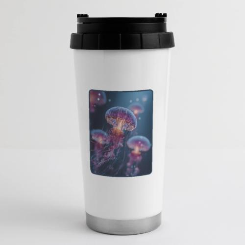 Glowing Jellyfish Deep Sea Design - 16 oz Travel Mug