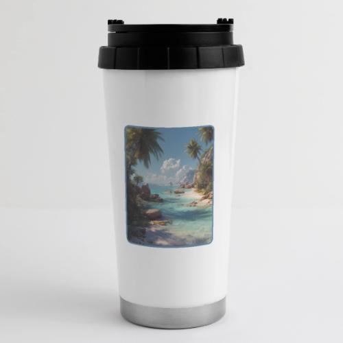 Tropical Island Paradise Ocean Design - 16 oz Travel Mug