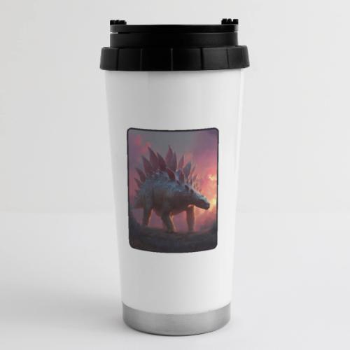 Stegosaurus Sunset Forest Design - 16 oz Travel Mug