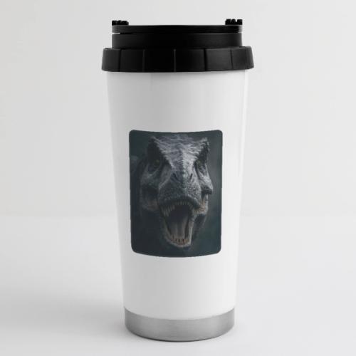 T Rex Cinematic Close-Up Design - 16 oz Travel Mug