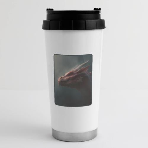 Red Dragon Fog Portrait Design - 16 oz Travel Mug