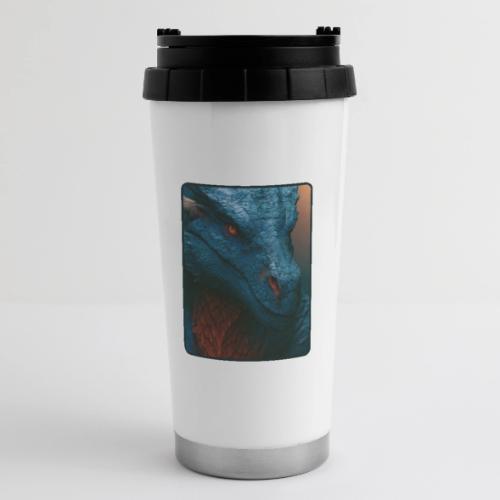Turquoise Dragon Fire Eye Design - 16 oz Travel Mug