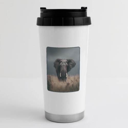 Majestic African Elephant Portrait Design - 16 oz Travel Mug