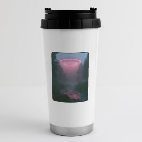 Neon UFO Forest River Design - 16 oz Travel Mug
