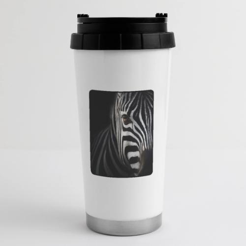 Zebra High Contrast Portrait Design - 16 oz Travel Mug