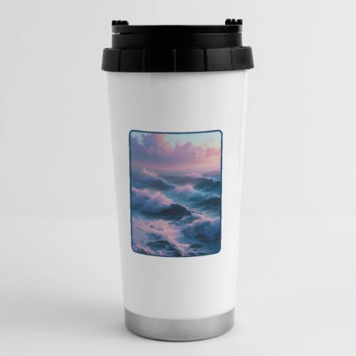 Dreamy Pastel Ocean Sunset Art - 16 oz Travel Mug