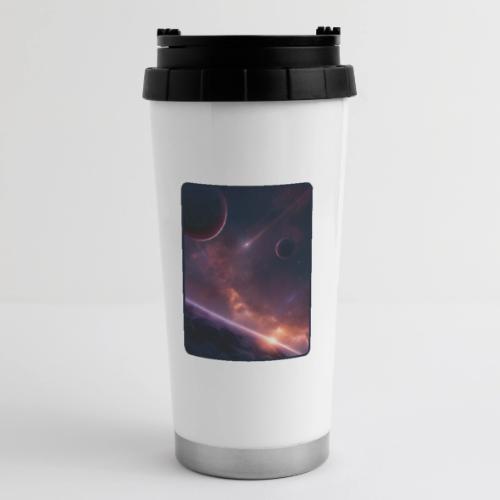Cosmic Sunset Nebula Space Art - 16 oz Travel Mug
