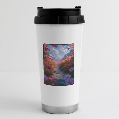 Dreamy Cosmos Valley Landscape Art - 16 oz Travel Mug