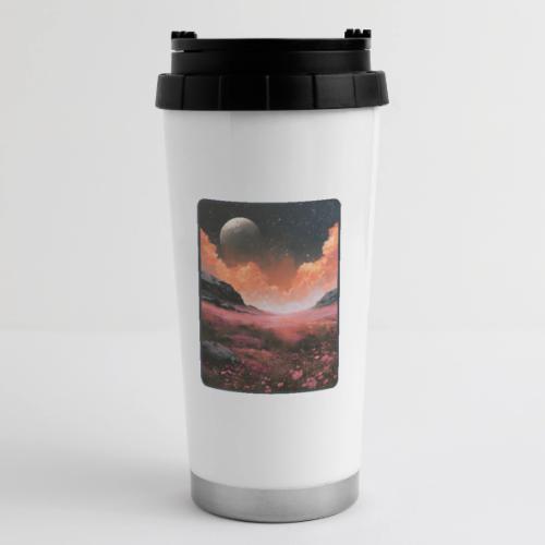 Moonlit Fantasy Flower Landscape - 16 oz Travel Mug