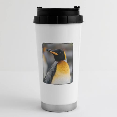 King Penguin Portrait Design - 16 oz Travel Mug