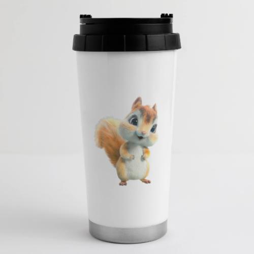 Adorable Cartoon Baby Squirrel Smiling - 16 oz Travel Mug