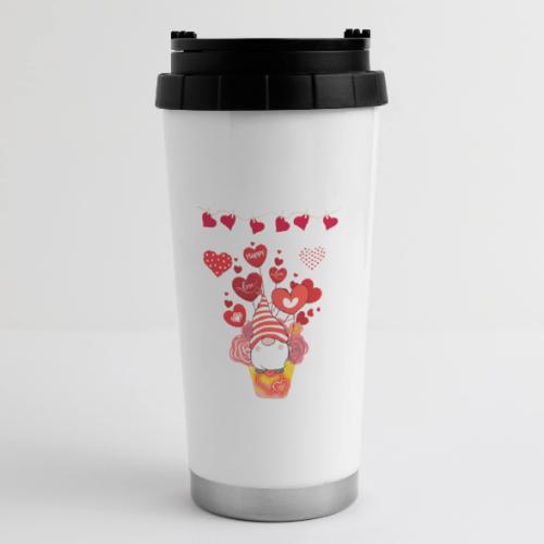 Design wrapped in love hearts, vibrating in love. - 16 oz Travel Mug