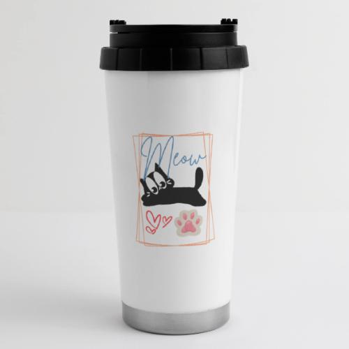 Meow Cat Paw Cute Kitty Lover Design - 16 oz Travel Mug