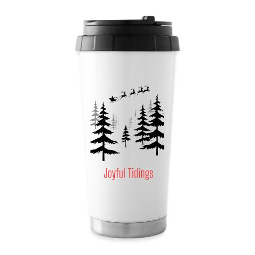 Joyful Tidings Christmas T-Shirt - 16 oz Travel Mug