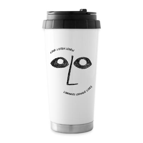Vintage ALA: Libraries Change Lives Face - 16 oz Travel Mug