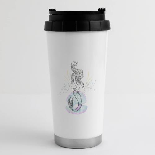 Mermaid Ocean Goddess In Shell - Fairytale Design - 16 oz Travel Mug