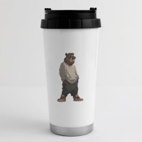 Urban Streetwear Bear Cool Apparel Design - 16 oz Travel Mug