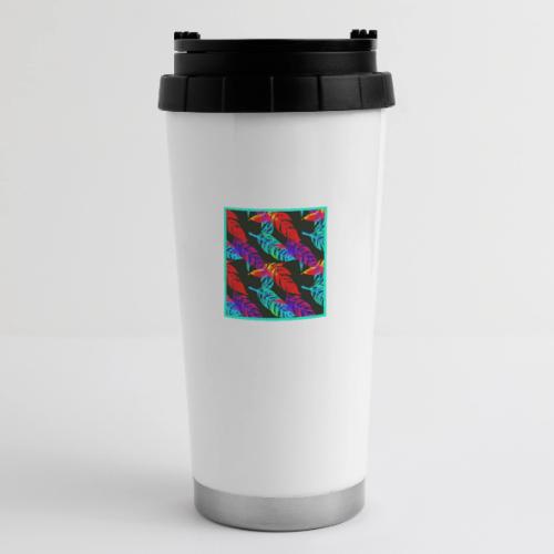 Neon Luminous Foliage Elegance - 16 oz Travel Mug
