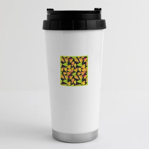 Neon Leaf Art Elegance - 16 oz Travel Mug