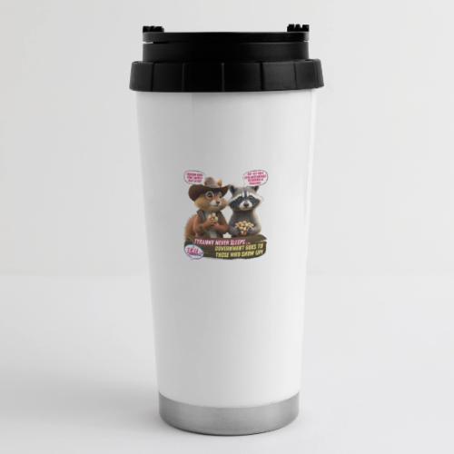 Freedom Squirrel and Raccoon - 16 oz Travel Mug