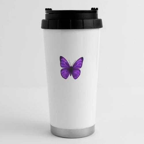 Neon Purple Butterfly - 16 oz Travel Mug