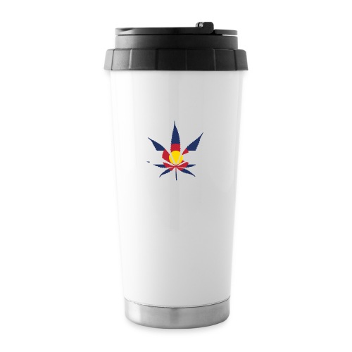 Colorado Pot Leaf Flag - Travel Mug