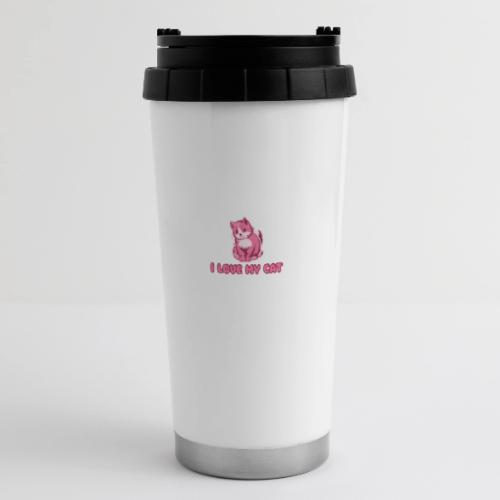 I love my cat - 16 oz Travel Mug
