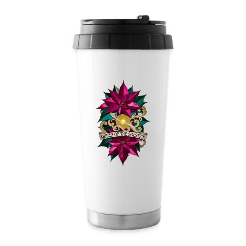 Queen of the Solstice Poinsettia T-Shirt - 16 oz Travel Mug