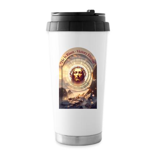 Easter He Is Risen Sacred Face T Shirt, wife Gift - 16 oz Travel Mug