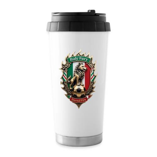 Italy Wolf Fury T-Shirt, Italian Flag Pride Gift - 16 oz Travel Mug