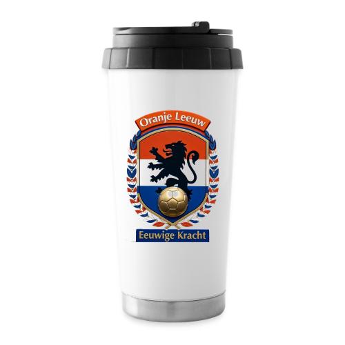 Netherlands Lion Premium T-Shirt, Dutch Flag Gift - 16 oz Travel Mug