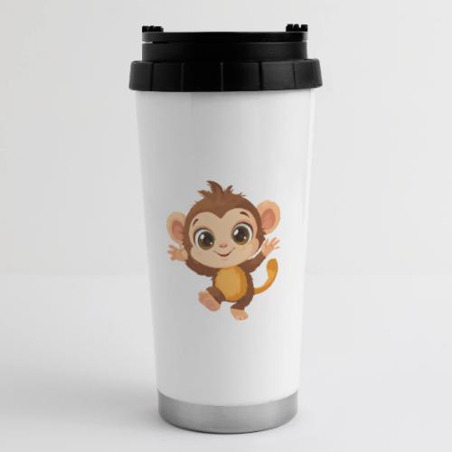 Dancing Baby Monkey Joyful - 16 oz Travel Mug
