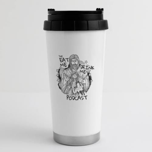 Eat Me Drink Me Podcast revamped logo - 16 oz Travel Mug