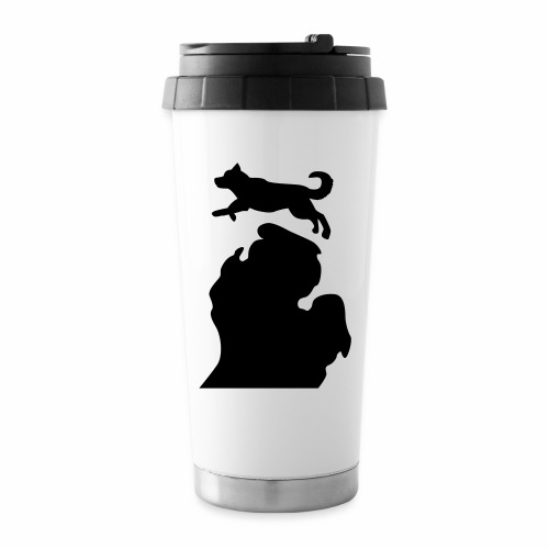 Bark Michigan Husky - Michigan Tech Colors - Travel Mug