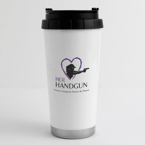 Her Handgun Logo and Tag Line - 16 oz Travel Mug