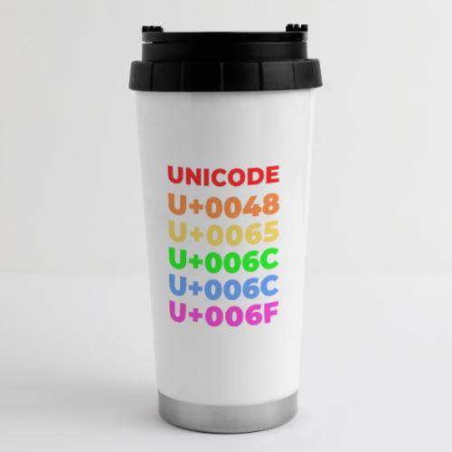 Hello, in unicode - 16 oz Travel Mug